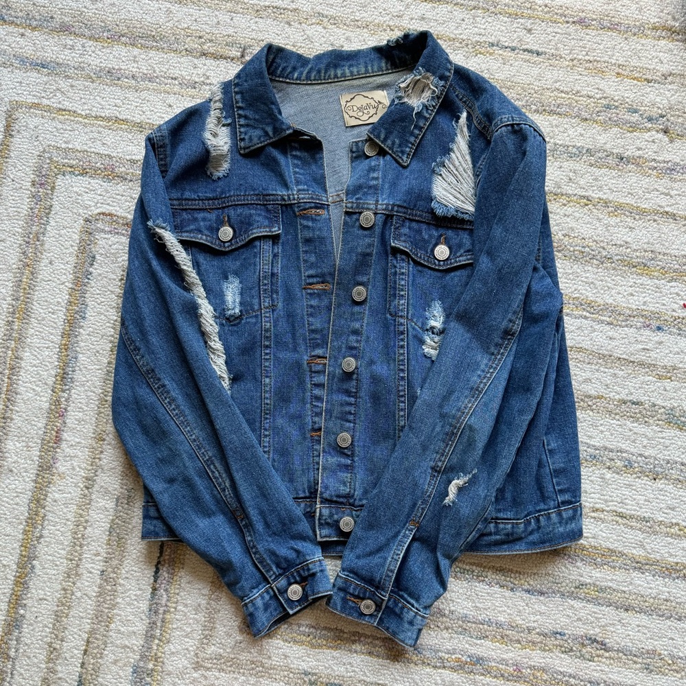 Women’s Distressed Blue Jean Jacket